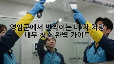 영암군에서 반짝이는 내 차, 차량 내부 청소 완벽 가이드