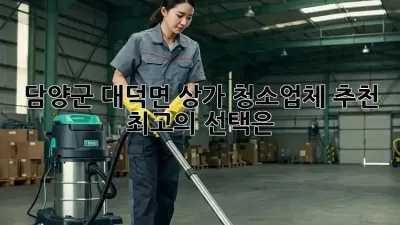 담양군 대덕면 상가 청소업체 추천: 최고의 선택은?