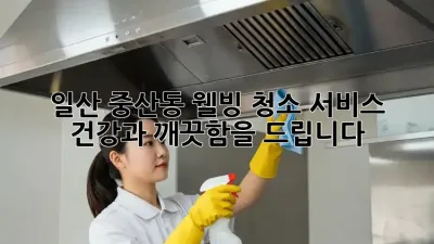 일산 중산동 웰빙 청소 서비스: 건강과 깨끗함을 드립니다!